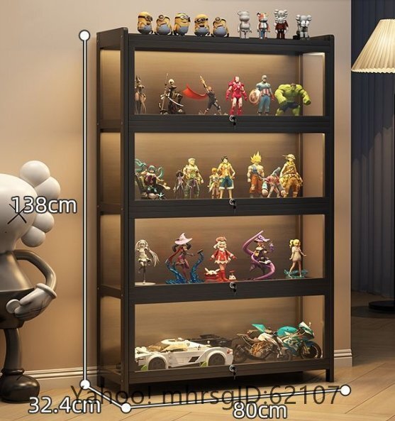 フィギュアショーケースロック付きアクリル透明防塵展示棚レゴブラインドケース置物模型収納ケース拍卖