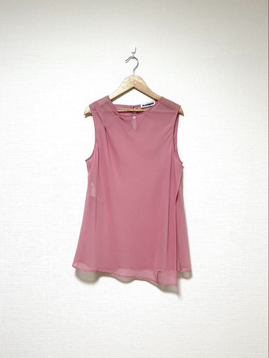 美品 JIL SANDER シアー タンクトップ ノースリーブ M アーカイブ 拍卖