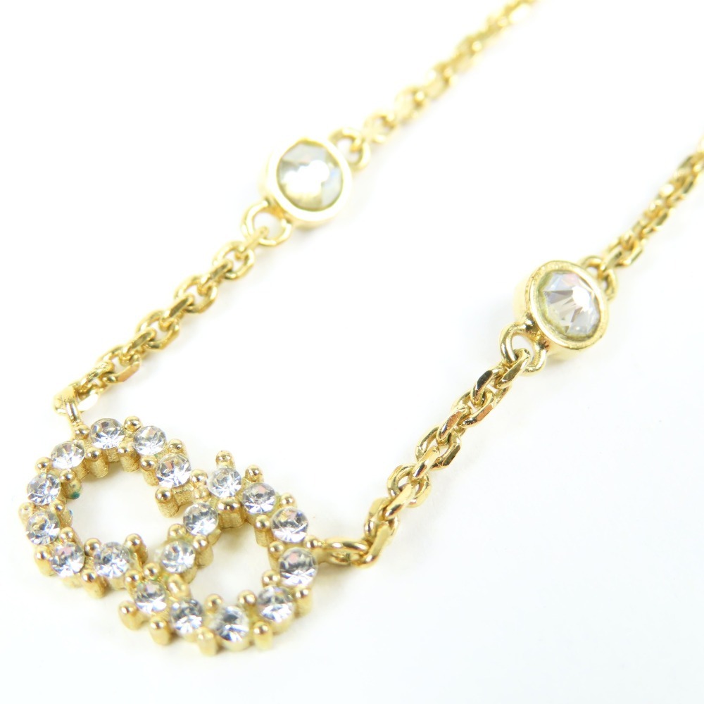 204319★1円スタート★Christian Dior クリスチャンディオール 美品 クレール ディー リュヌ CDロゴ パール付き アクセサリー ネックレス拍卖