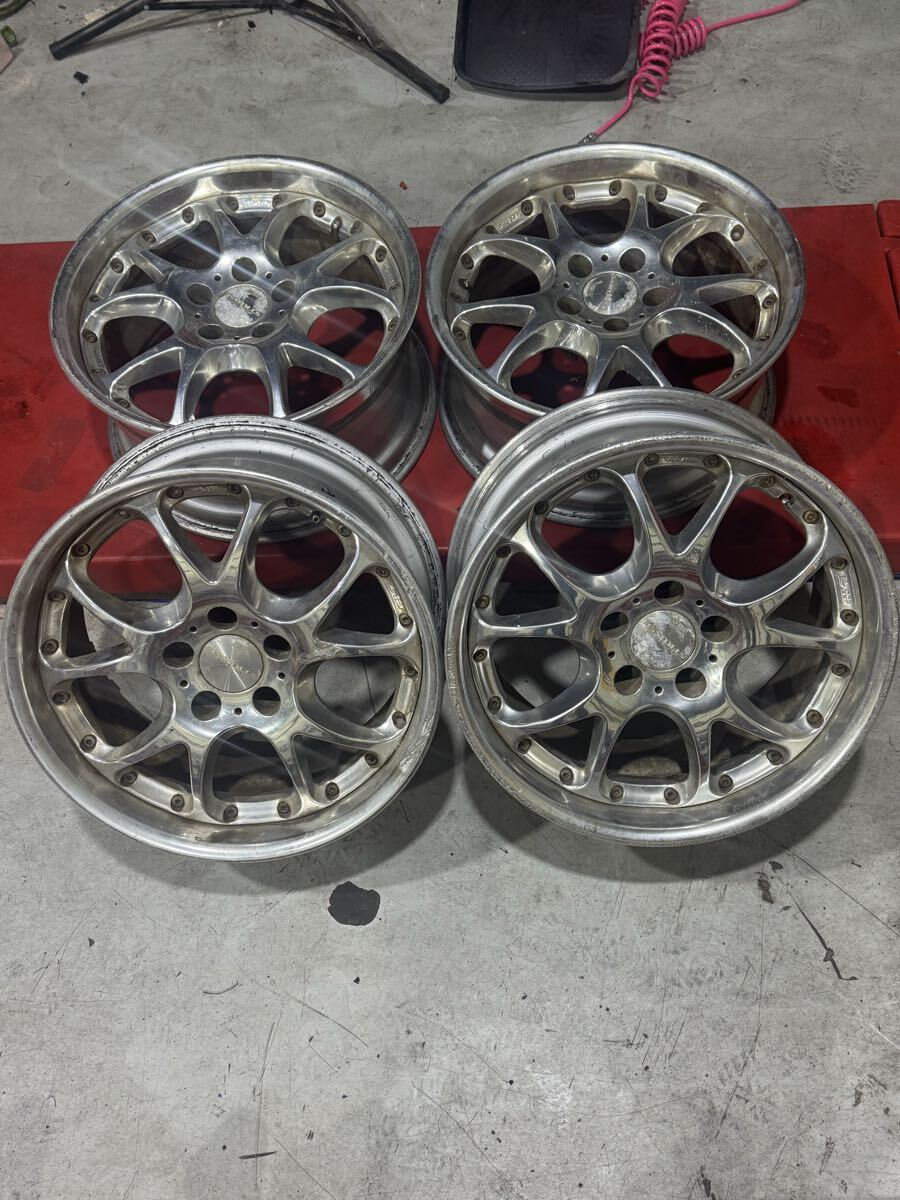 希少 SSR AGLE エイグル ストラッセ 17インチ ホイール 8j +19 8.5j +35 PCD114.3 5h 3ピース スタンス JDM USDM シルビア、チェイサー拍卖