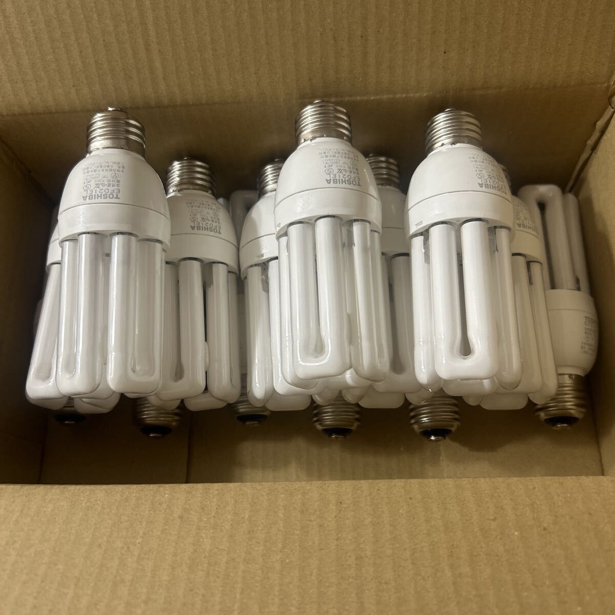 TOSHIBA ネオボールZ 電球形蛍光ランプ 電球100Wタイプ 電球色 EFD21EL 中古点灯確認済み15個まとめて在庫終了拍卖