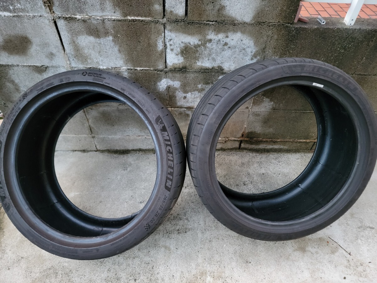 滋賀発!265/35R20(ZR)99Y 23年製 MICHELIN ミシュラン PILOTSPORT4S 8分山 2本 屋根下保管 直接引取◎拍卖