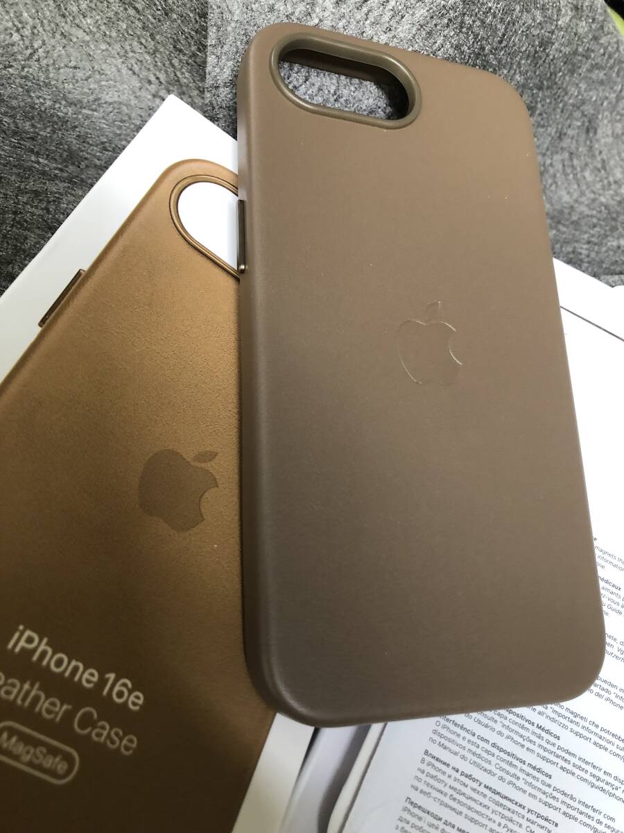 iPhone 16e MagSafe 対応 レザーケース Taupe トープ拍卖