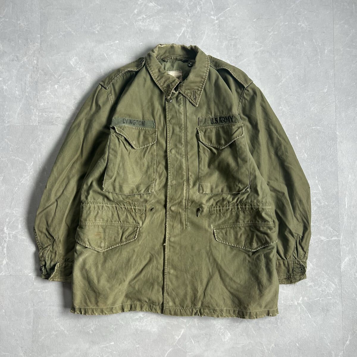 50s 60s M-51 フィールドジャケット 米軍実物 vintage M-65 US ARMY ミリタリー vintage 70s USA ヴィンテージ アメリカ軍 アルミジップ拍卖