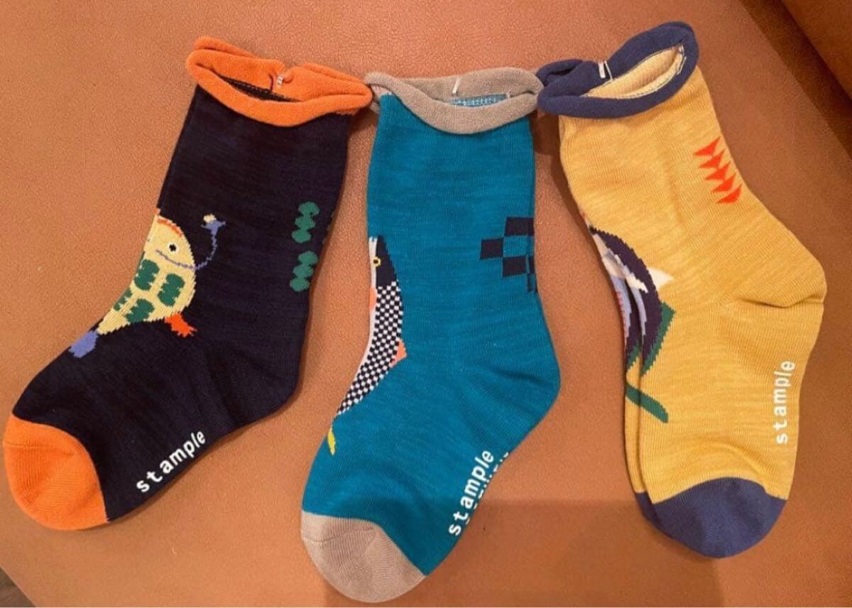 新作☆スタンプルおさかなクルーソックス3足組73265LL 22〜25㎝ 拍卖