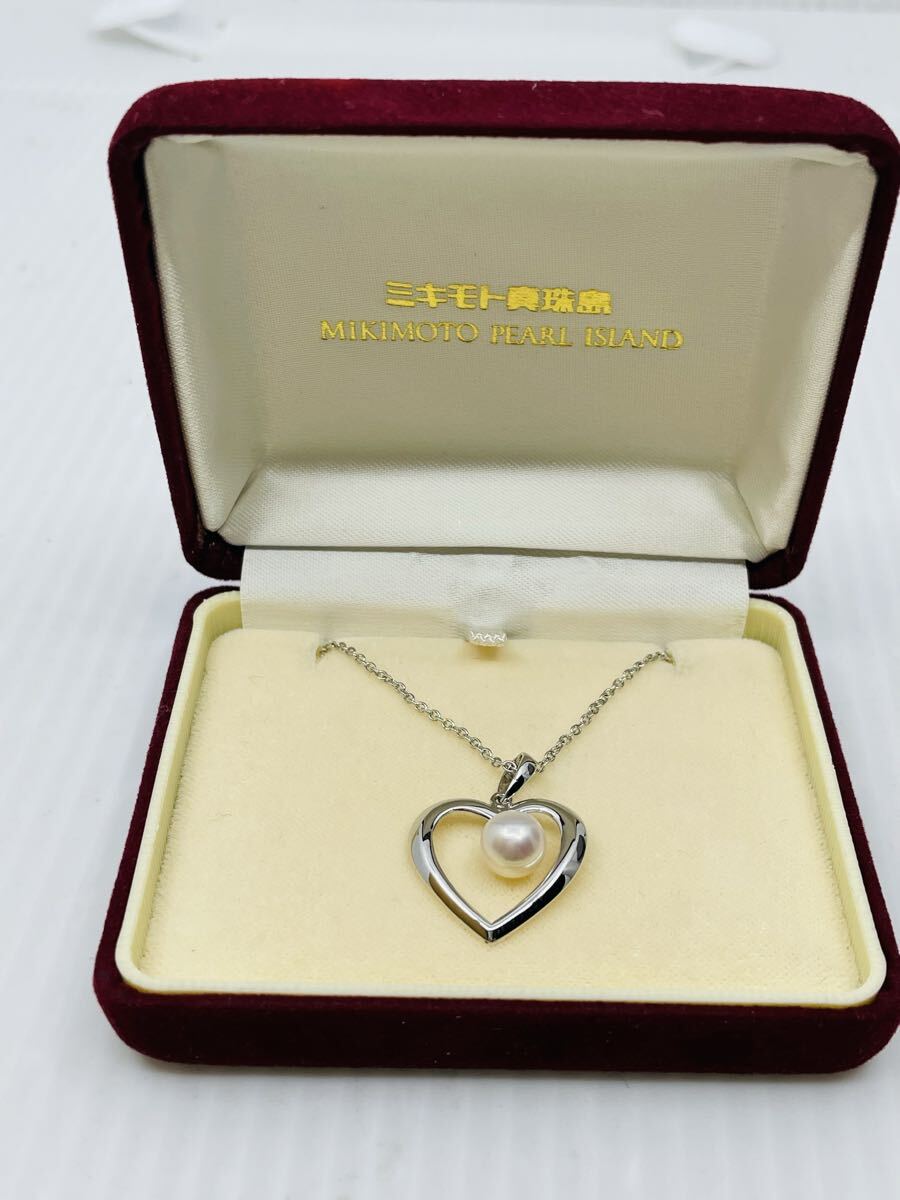 1円 MIKIMOTO パール ネックレス ミキモト ペンダント シルバー ミキモト真珠島 アクセサリー 真珠 925 No.10-060-1拍卖