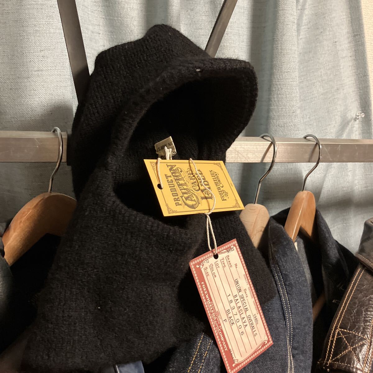 フリーホイーラーズ ニット帽 キャップ 覆面 バラクラバ 黒 ブラック 2way 帽子拍卖