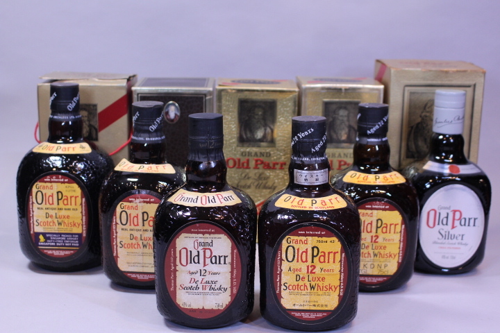 p-3606 未開栓古酒 Old Parr オールドパー 12年 シルバー スコッチウイスキー 750/1000mL 6本拍卖