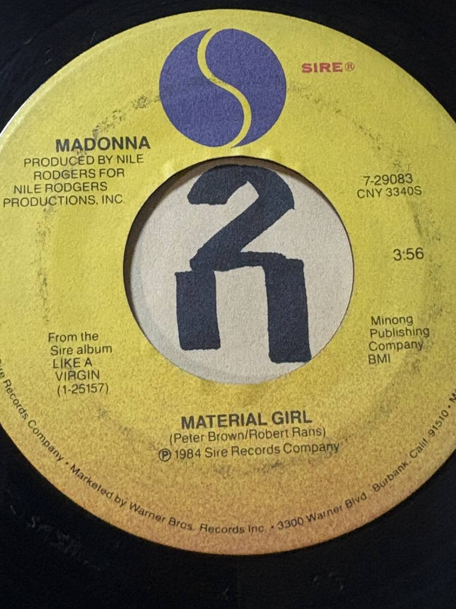 試聴 MADONNA MATERIAL GIRL EX+ / PRETENDER EX 1984 拍卖