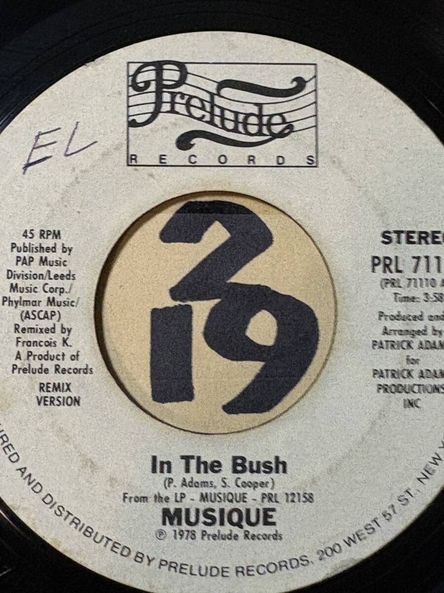 試聴 MUSIQUE IN THE BUSH Francois K. Remix Version 両面EX ジョセリン・ブラウン・ヴォーカル 拍卖