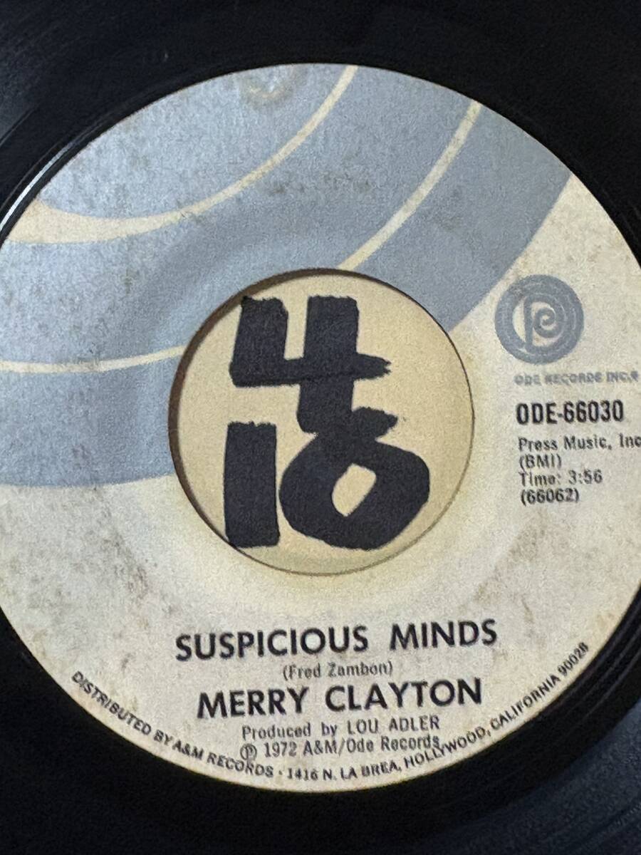 試聴 MERRY CLAYTON SUSPICIOUS MINDS / OH NO, NOT MY BABY 両面やや傷あり 拍卖