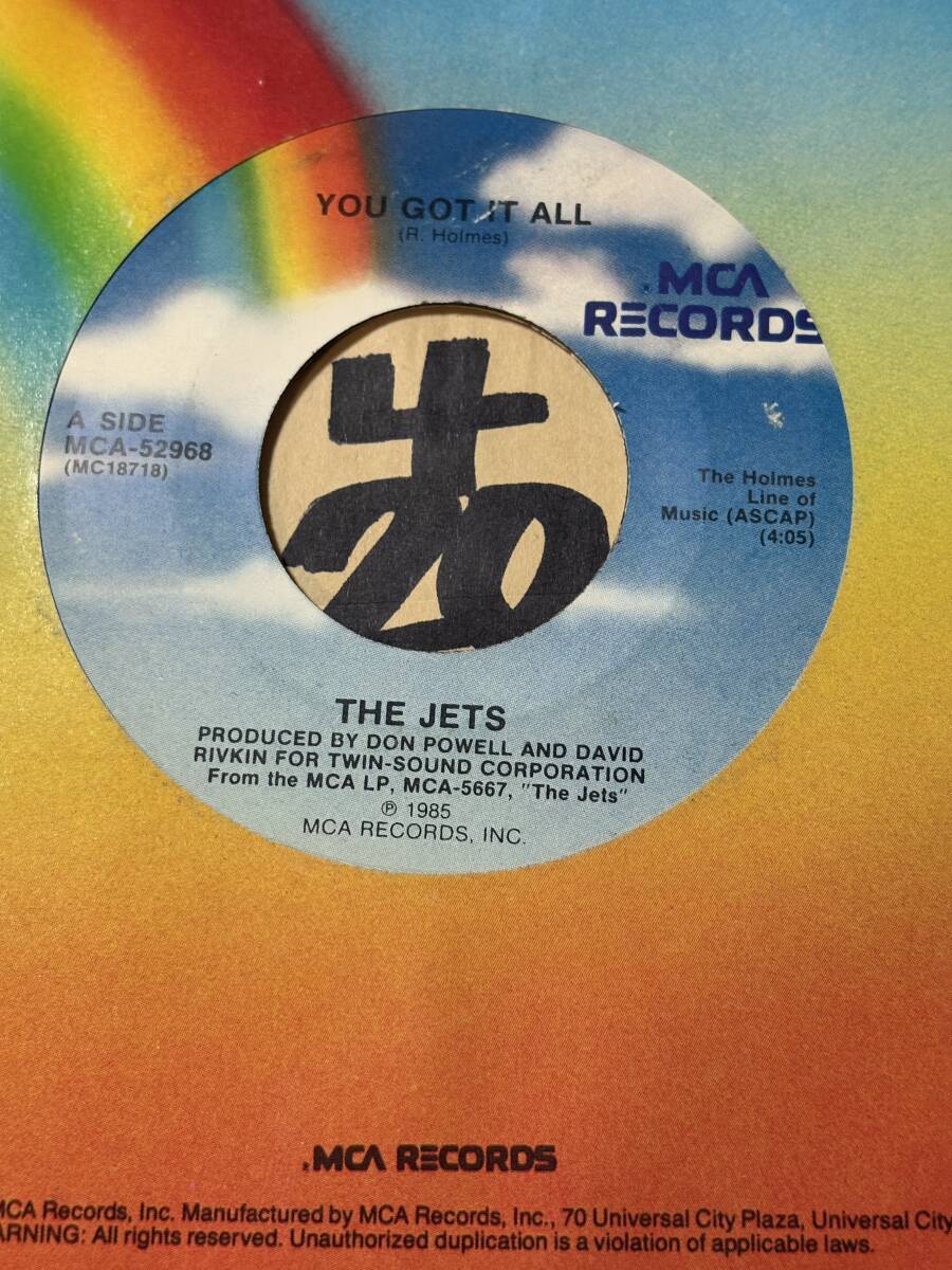 試聴 THE JETS YOU GOT IT ALL / BURN THE CANDLE 新品 1986 スロウ・ジャム/ジャマイカンソウル Britney Spearsカヴァーあり拍卖