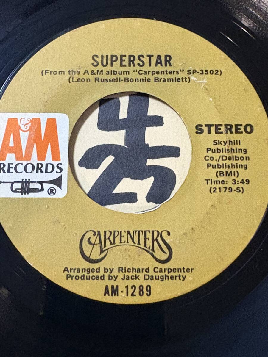 CARPENTERS SUPERSTAR 両面目立った傷なし拍卖