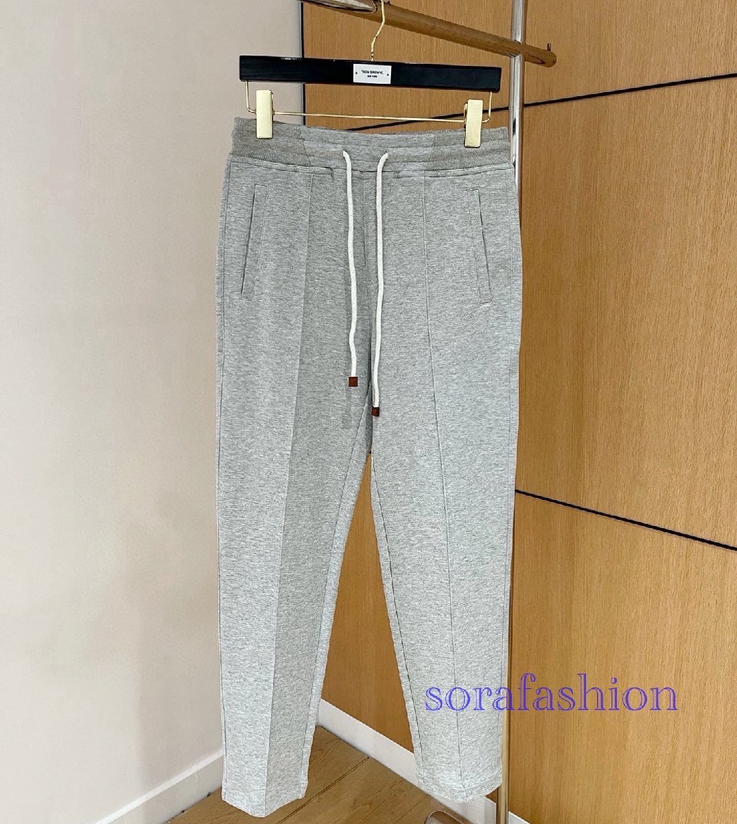 BRUNELLO CUCINELLI ブルネロ クチネリ メンズパンツ スウェットウェア グレー 3XL ボトムズ 長ズボン スポーツ服 ロングパンツ コットン拍卖