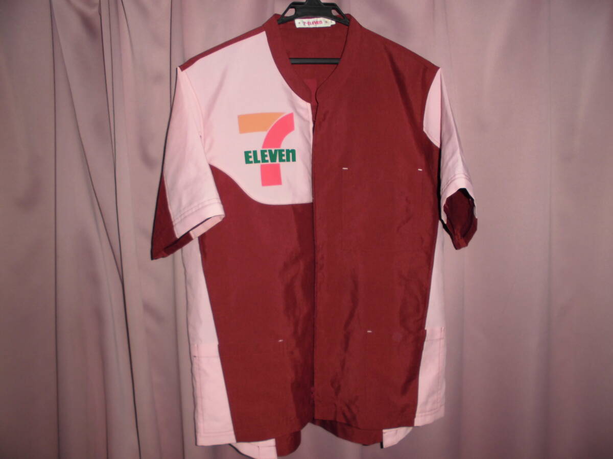 【美品です】セブンイレブン ユニフォーム ピンク 半袖 M拍卖