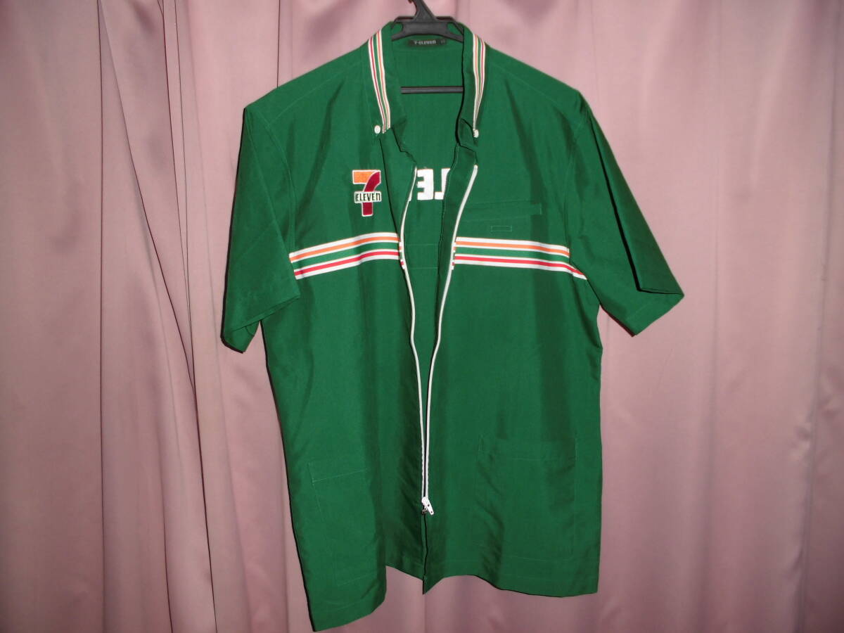 【美品です】セブンイレブン ユニフォーム グリーン LL 拍卖