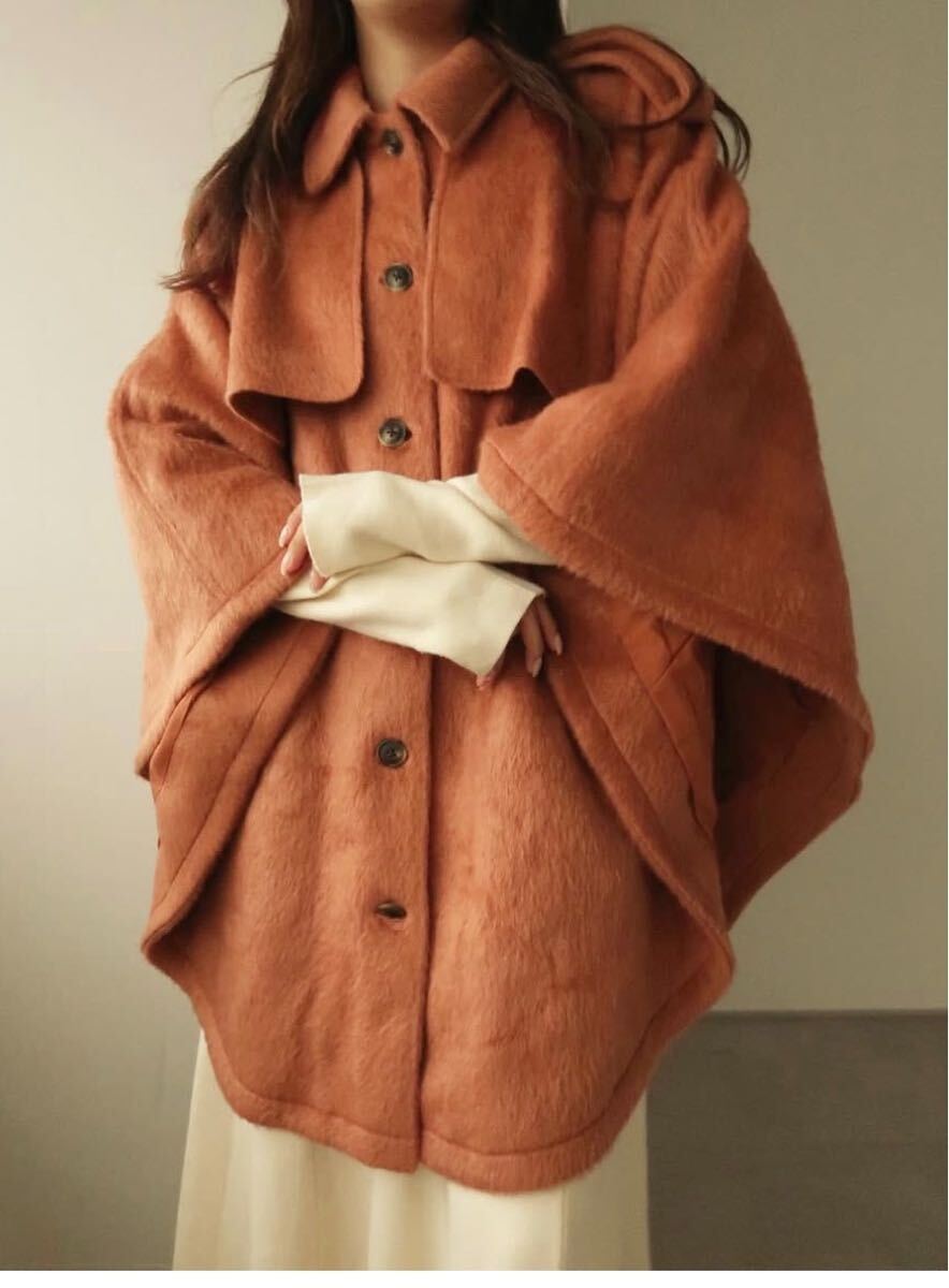 mideal マイディール シャギーポンチョコート 試着のみ拍卖