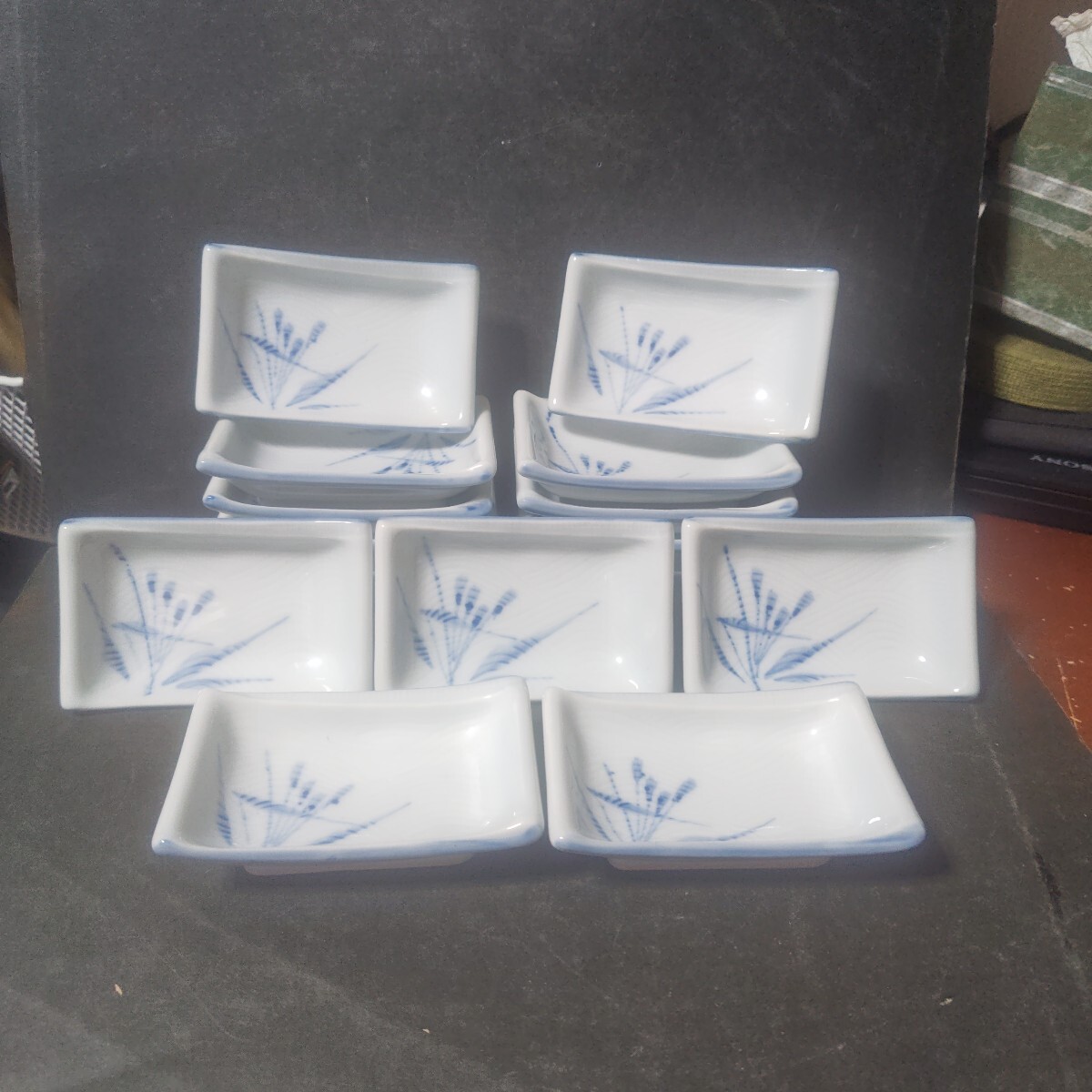 長方形 醤油皿 小皿 和食器15枚拍卖