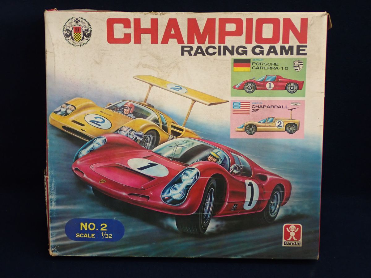 ▼旧バンダイ スロットカー CHAMPION RACING GAME▼チャンピオンレーシングゲーム/シャパラル/ポルシェ/通電確認済み拍卖