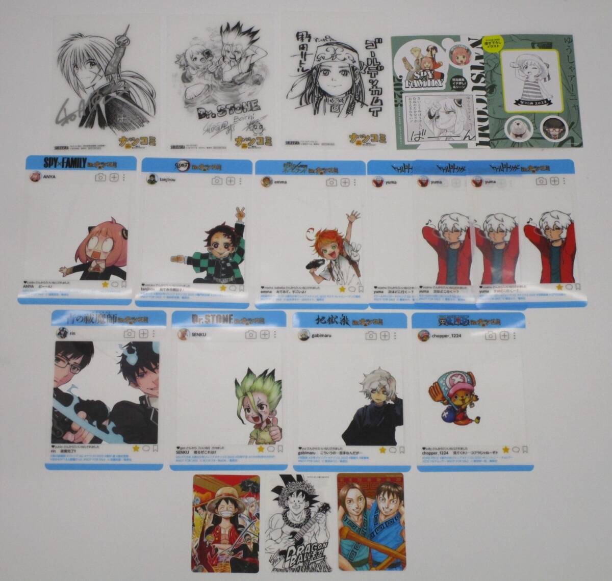 T1106-6H/ ナツコミ グッズ まとめ 2019 2020 2022 るろうに剣心 鬼滅 青の祓魔師 Dr.STONE ドラゴンボール ワンピース スパイファミリー拍卖