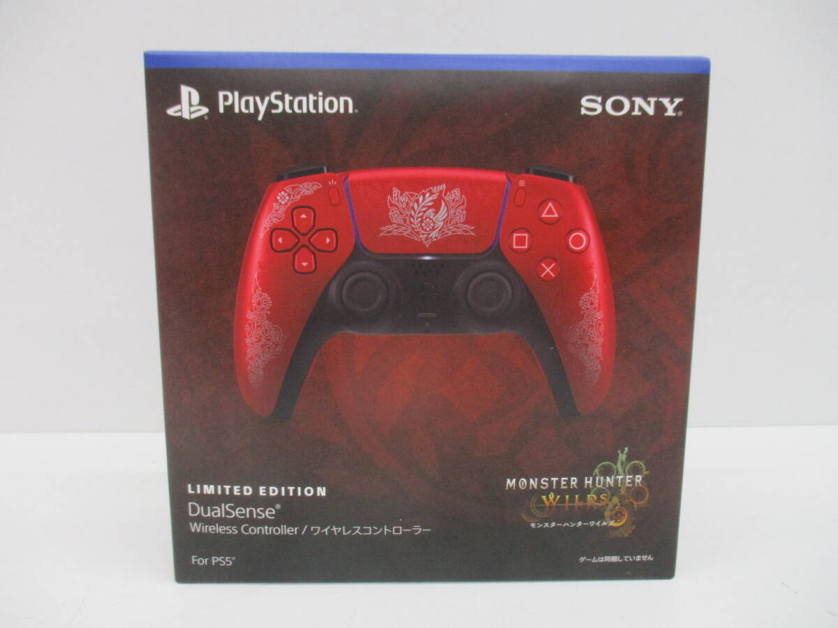 G1021-3A/● 未開封 PS5 DualSense ワイヤレスコントローラー モンスターハンター ワイルズ リミテッドエディション モンハン拍卖