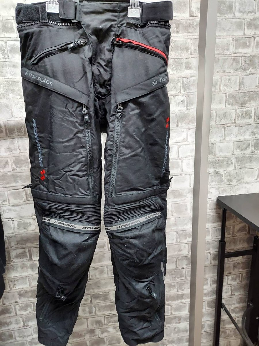 KOMINE ライディングパンツ ブラック系 Mサイズ バイクウェア メンズ オートバイ バイカー コミネ バイク用品拍卖