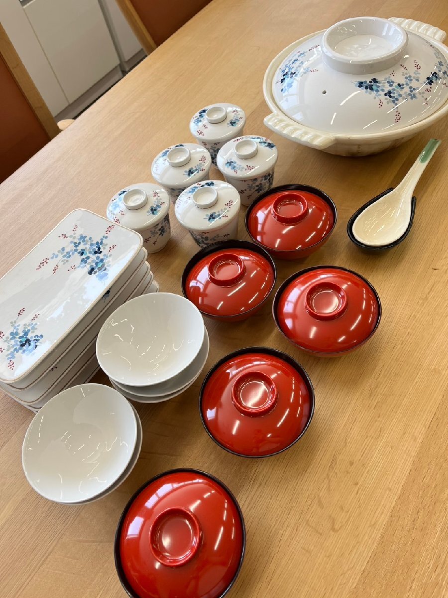 東洋陶器 TOYOTOKI 萩 焼き物皿 蒸し茶碗 飯茶碗 吸物椀 耐熱土鍋 ちりれんげ まとめ レトロ拍卖