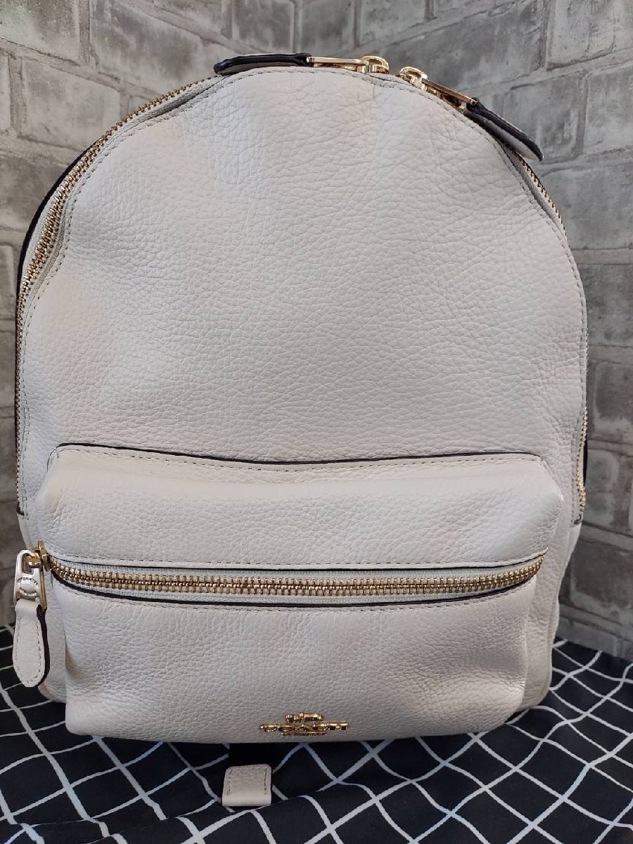 COACH コーチ バッグ リュック J1980-F30550 チャーリー ペブルド レザー ミディアム バックパック拍卖