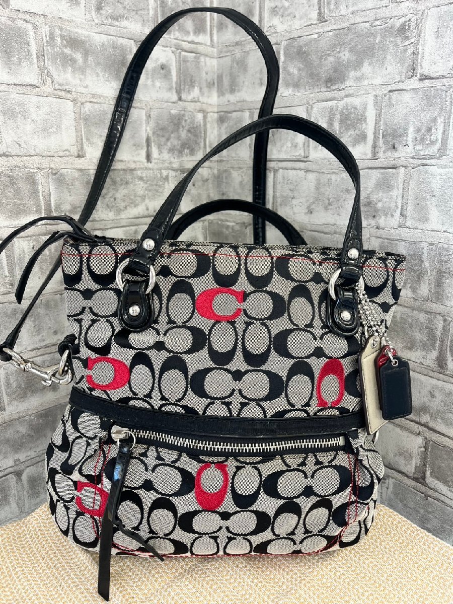 COACH コーチ G1282-21189 2WAY シグネチャー トートバック ショルダーバッグ ハンドバッグ ロゴプリント拍卖