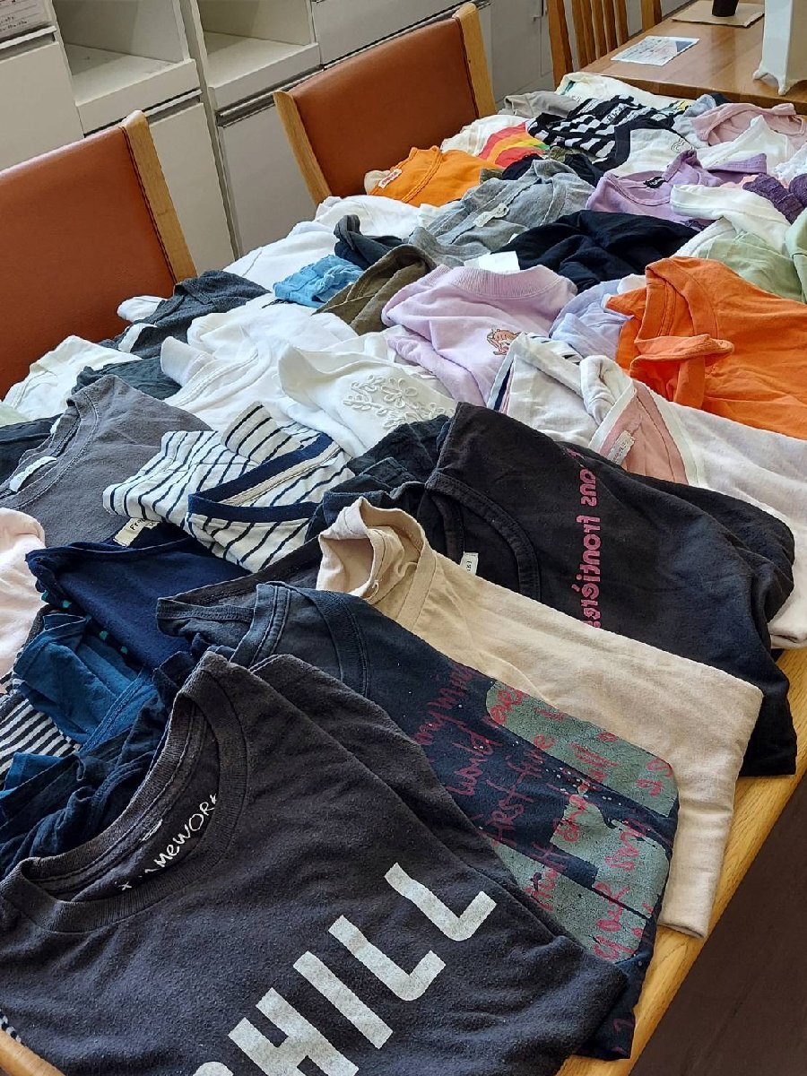 ウエス用 古着 まとめ売り 約9.2kg 大量 衣類 リメイク素材 ハギレ ジャンク 全60着 掃除 清掃 Tシャツ ロングTシャツ メリヤス 生地 拍卖