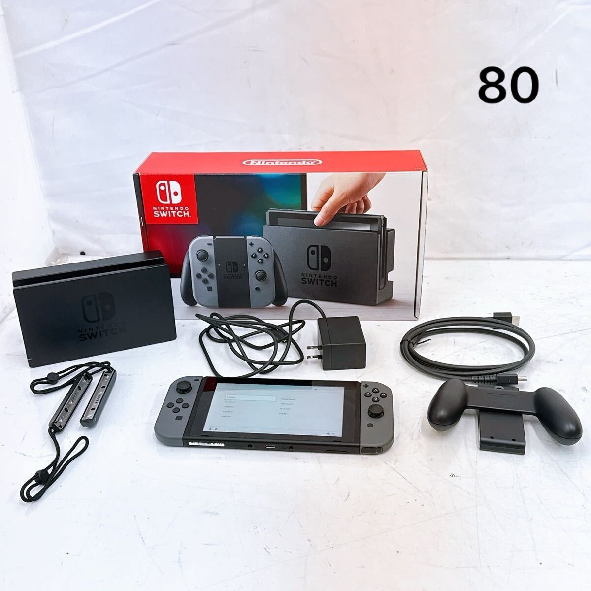 10SB146【動作品】Nintendo 任天堂 Switch HAC-001 付属品あり 箱付き ゲーム ゲーム機 現状品拍卖