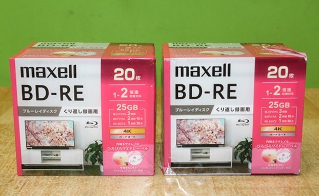 未使用 訳あり 全40枚 マクセル BD-RE BEV25WPG.20S 片面1層くり返し録画用 25GB ブルーレイ ディスク maxell拍卖