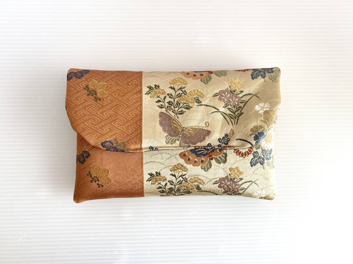 大人可愛いマルチケース帯リメイク御朱印帳入れパスポート入れ通帳入れお薬手帳入れ大人可愛いマルチケース送料込みハンドメイドNO.5828拍卖