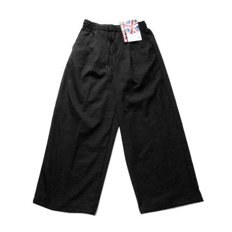 新品 チノ リップ ワイドパンツ HK WORKS LONDON ヒロココシノ レディース 黒 M ハイウエスト 拍卖