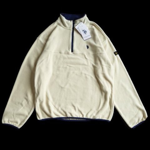 新品 U.S. POLO ASSN. ユーエスポロアッスン ワンポイント刺繍 フリース ハーフジップ プルオーバー メンズ L 紳士 ジャケット拍卖
