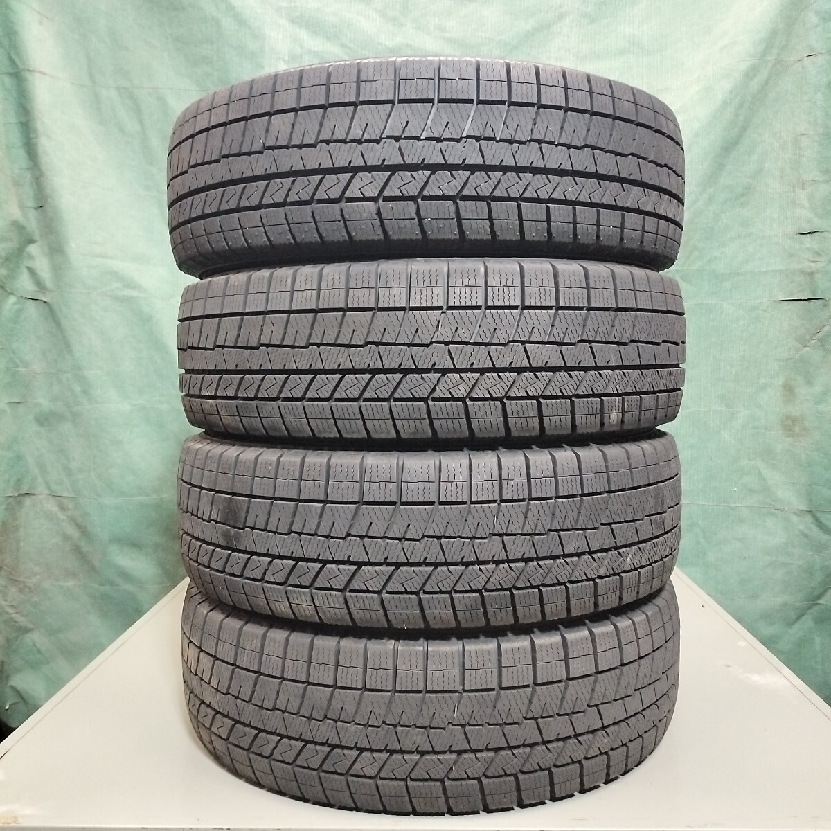 165/60R14 ダンロップ バリ溝 WM03 2022年製 スタッドレス 中古 4本 A-34拍卖