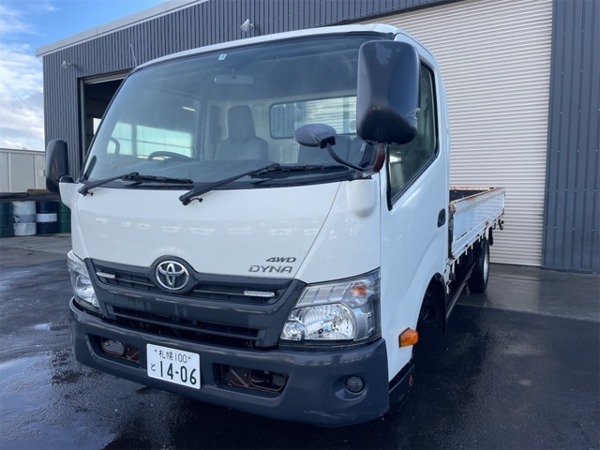 ダイナ 2t ワイドロング 平ボデー 5速MT 4WD拍卖