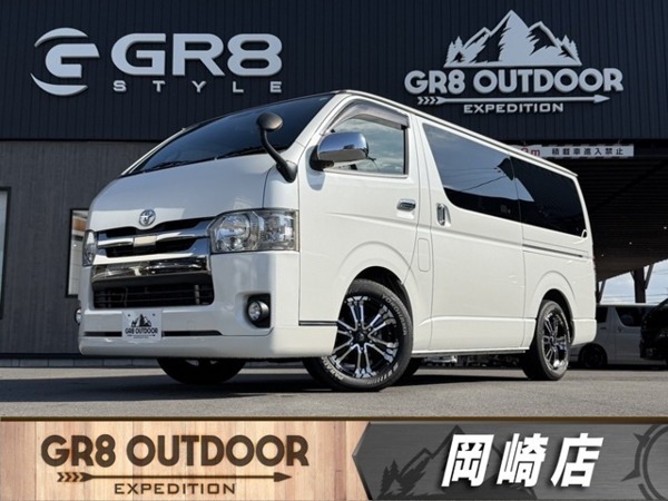 ハイエースバン 2.8 スーパーGL ダークプライムII ロングボディ ディーゼルターボ 17インチアルミ/フロントエアロ/純正7イン拍卖