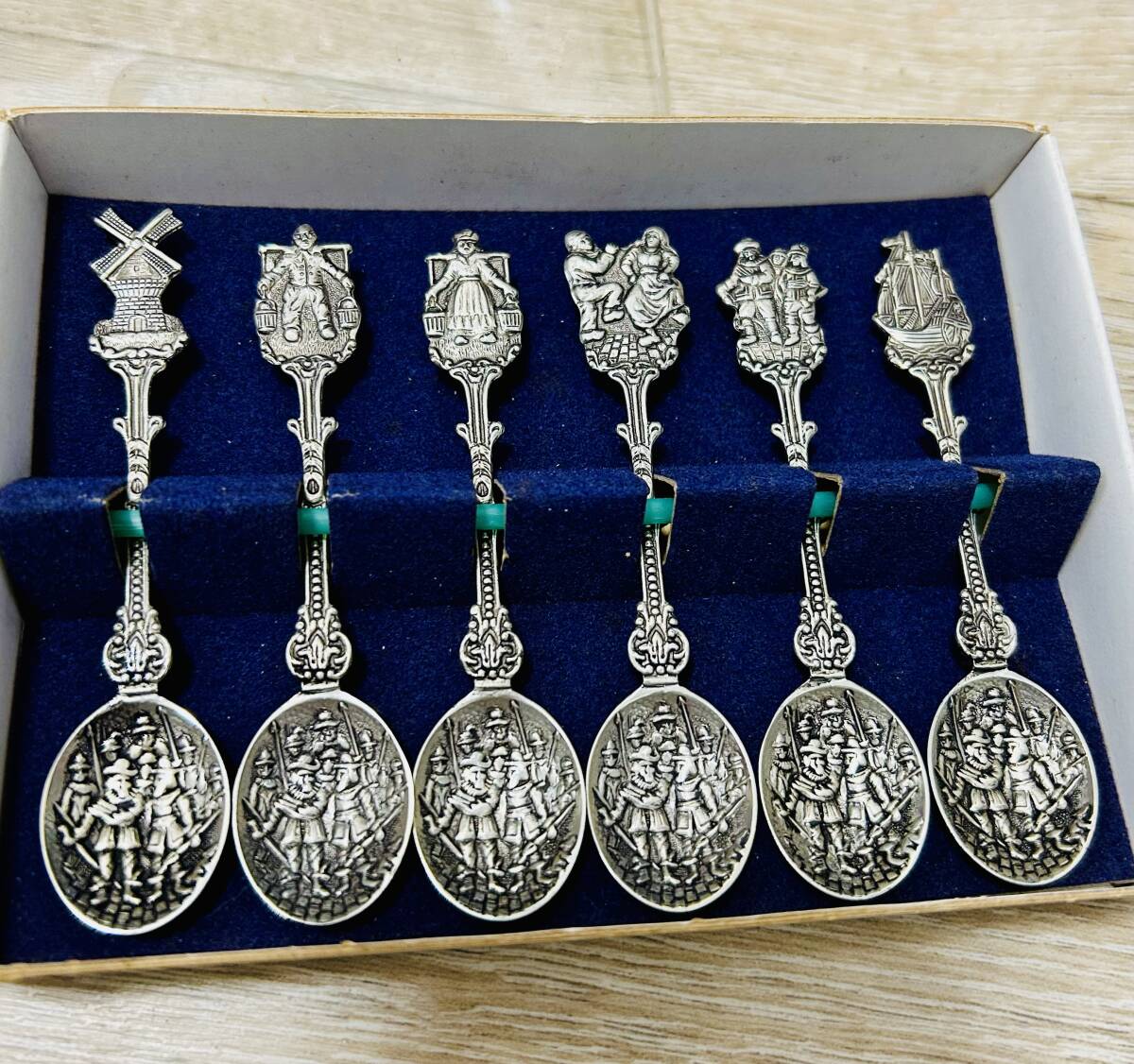 【自宅保管品】オランダ/スーベニア/スプーン/ヴィンテージ/箱付き/6点セット/高級感/ティータイム/ブレイクタイム/拍卖