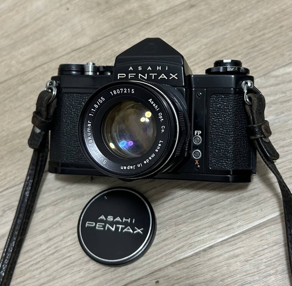 【⑱自宅保管品】ASAHI PENTAX SV/ペンタックス/1960年代~発売/M42マウント/レンズ/super Takuma/1:1.8/55/後期型/昭和レトロ/拍卖