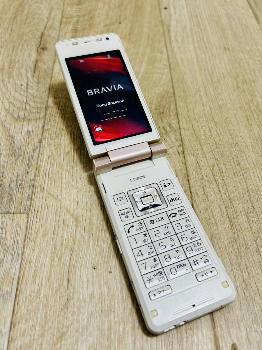 【NTTdocomo/ガラケー電話機】 SO906i/ IMEI:359708018722129/docomo判定結果:〇/初期化済み/簡単な動作確認のみ/拍卖