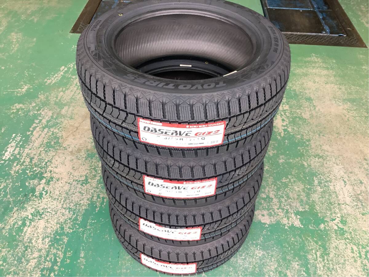 2025年製 (4本送料込み¥29,000) 個人宅OK トーヨー TOYO OBSERVE GIZ2 日本製 165/65R14 79Q 4本 1台 雪 冬 スタッドレス 165-65-14拍卖