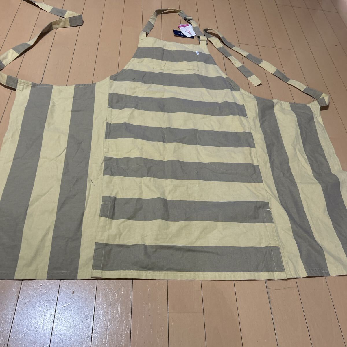 新品未使用HOUSE WEAR STUDIO男女兼用ボーダーエプロン荻原拍卖