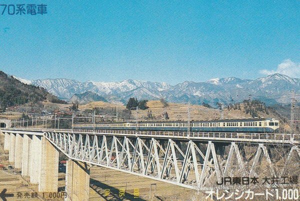 70系電車 JR東日本大井工場オレンジカード拍卖