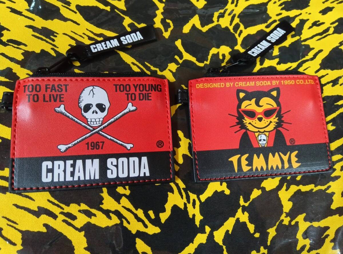 2個セット(ドクロ、ティミー)クリームソーダコインケース!新品CREAMSODAロカビリーブラックキャッツピンクドラゴン昭和レトロガイコツ拍卖
