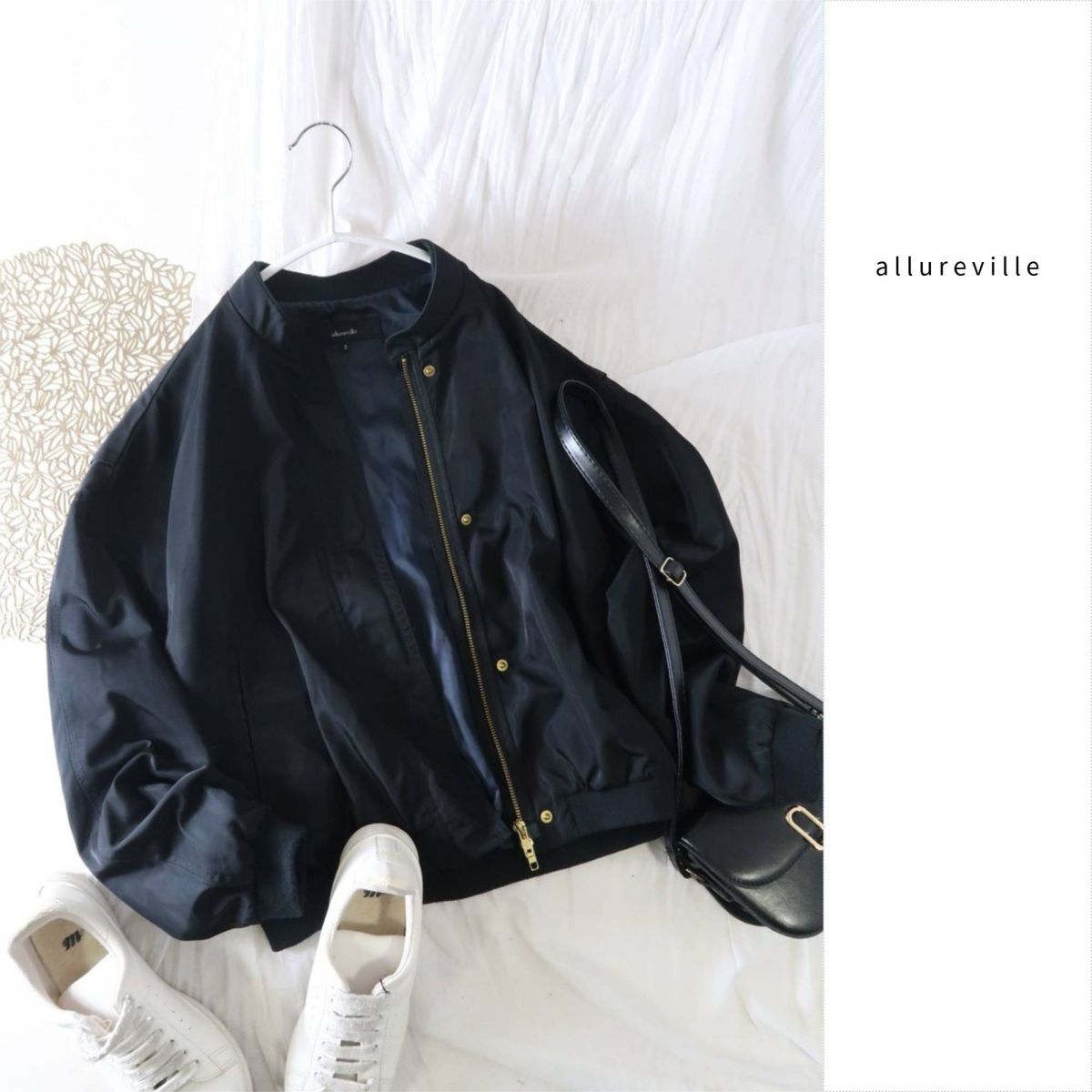 アルアバイル allureville/アナイ ANAYI☆スタンドカラーブルゾン 2サイズ☆R-O 6268拍卖