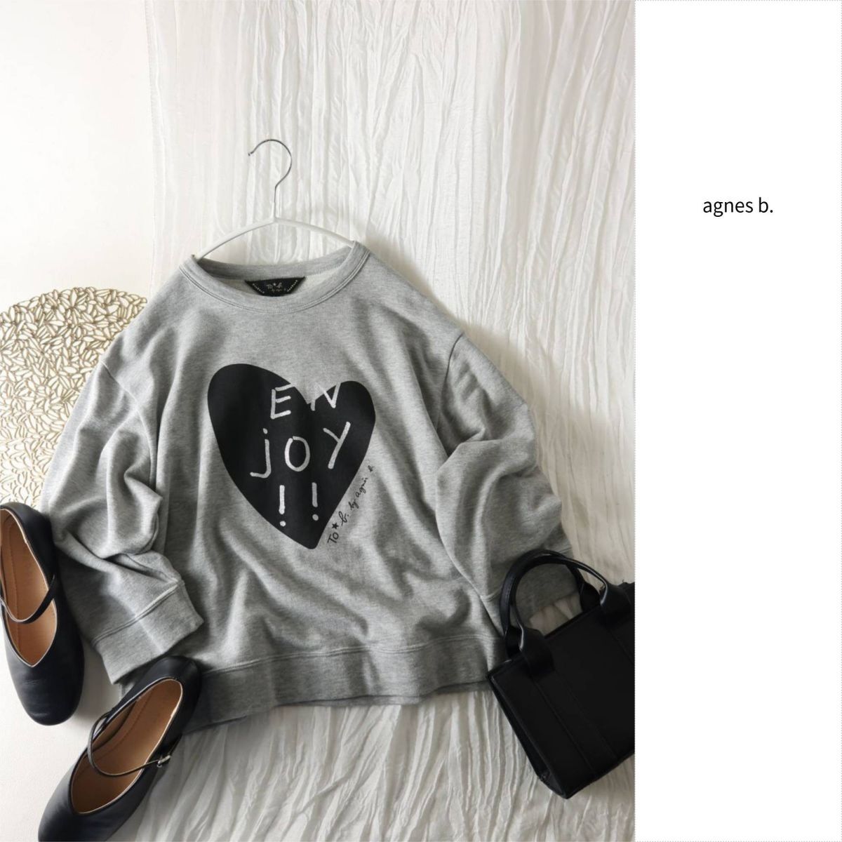 1万☆超美品☆アニエスベー agnes b.☆洗える 綿100% WK23 TS ハートプリントカットソー 38サイズ 日本製☆M-B 6297拍卖