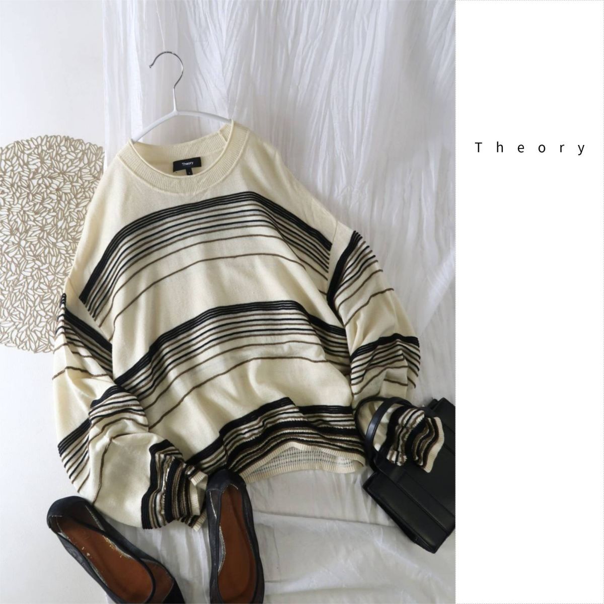 2.9万☆2022年☆セオリー Theory☆洗える Bering Otto Stripe PO / ボーダーニットプルオーバー Sサイズ☆M-B 6279拍卖