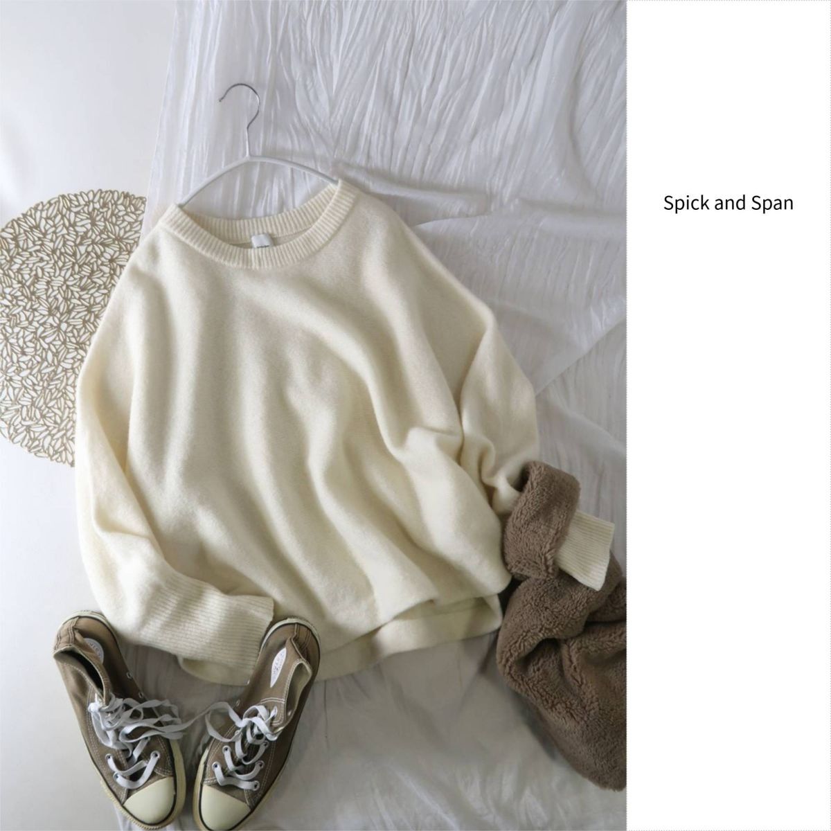 1.4万☆2023AW☆スピック&スパン Spick and Span☆ウール100% ドルマンロングリブニット 日本製☆M-B 6273拍卖