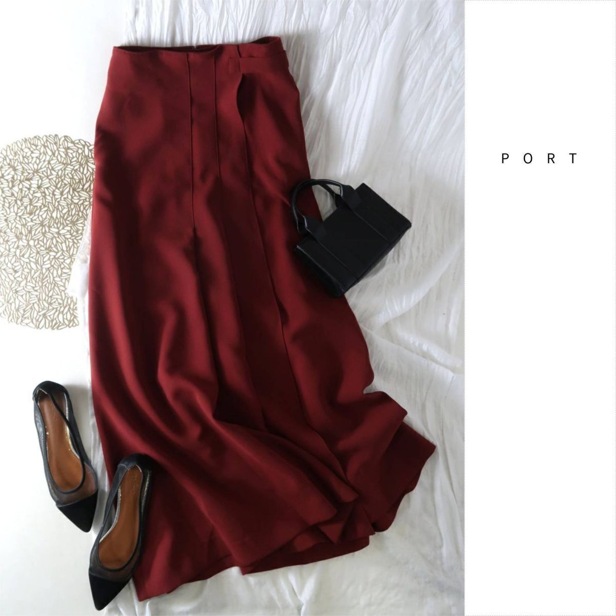 2万☆アーバンリサーチ PORT☆洗える 小谷実由×URBAN RESEARCH タックロングスカート Sサイズ 日本製☆M-B 5745拍卖